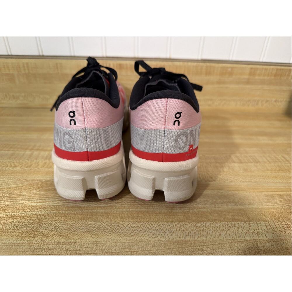 On Cloudmonster Hyper Pink Red Cream Running Shoes Sneakers Women's 7 Walking - Picture 7 of 14